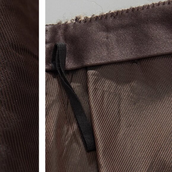 CHICJOC Italian Wool Tweed Speckled A-Line Skirt Luxury Textured Tweed Mid Skirt - Picture 7 of 11